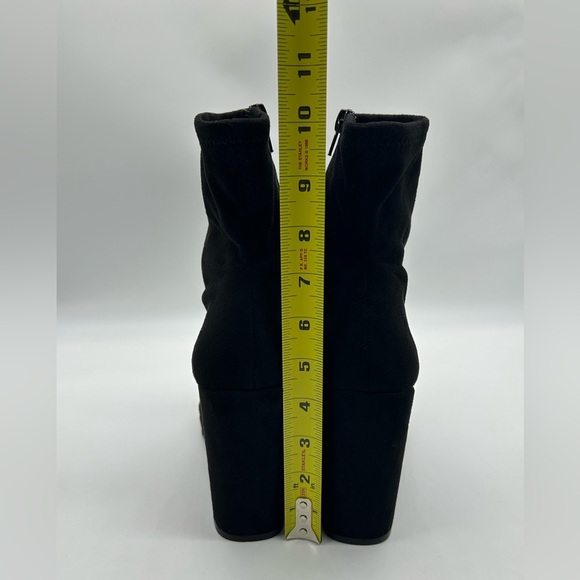 Steve Madden Macayla Black Fabric Upper Block Heel Boots – Women’s 9.5M NWB - Picture 7 of 10